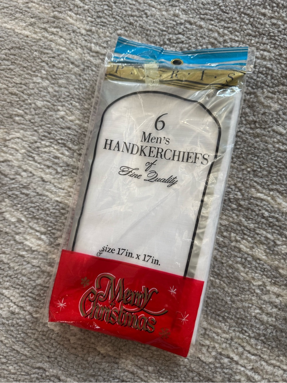Vintage Men's White Handkerchiefs - Packaged Set of 6